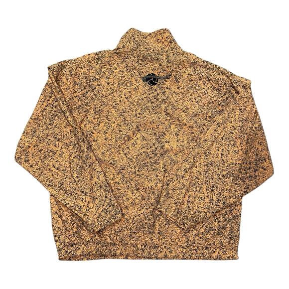 REEBOK Sport 90s VINTAGE 1/4 ZIP Mens L JACKET WINDBREAKER Pullover NYLON Orange - Picture 3 of 6